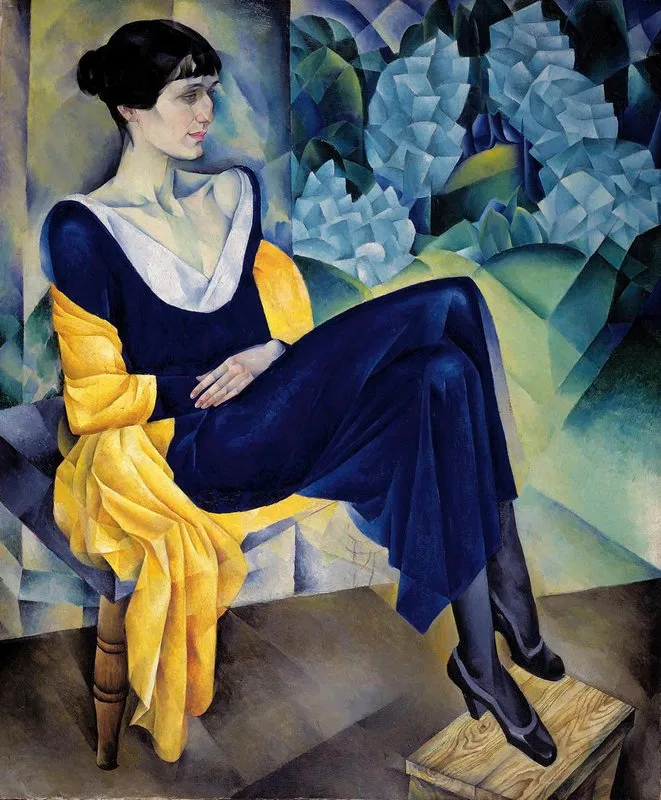 Portrait d'Anna Akhmatova par Nathan Altman (1914), po&eacute;tesse russe de l'acm&eacute;isme, reine de la N&eacute;va