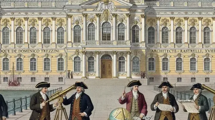 Prof. Jean-Pierre Morin, historien des sciences, salle académique avec globes et cartes anciennes