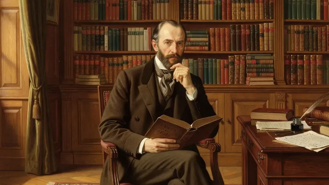 Ivan Tourgueniev dans son salon de Bougival, portrait XIXe siècle