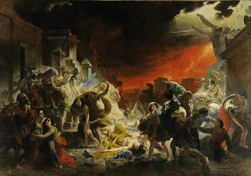 Le Dernier Jour de Pompéi, tableau monumental de Karl Brioullov (1833), conservé au Musée Russe de Saint-Pétersbourg