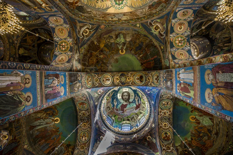 Mosa&iuml;ques int&eacute;rieures de la cath&eacute;drale Saint-Sauveur, sc&egrave;nes bibliques