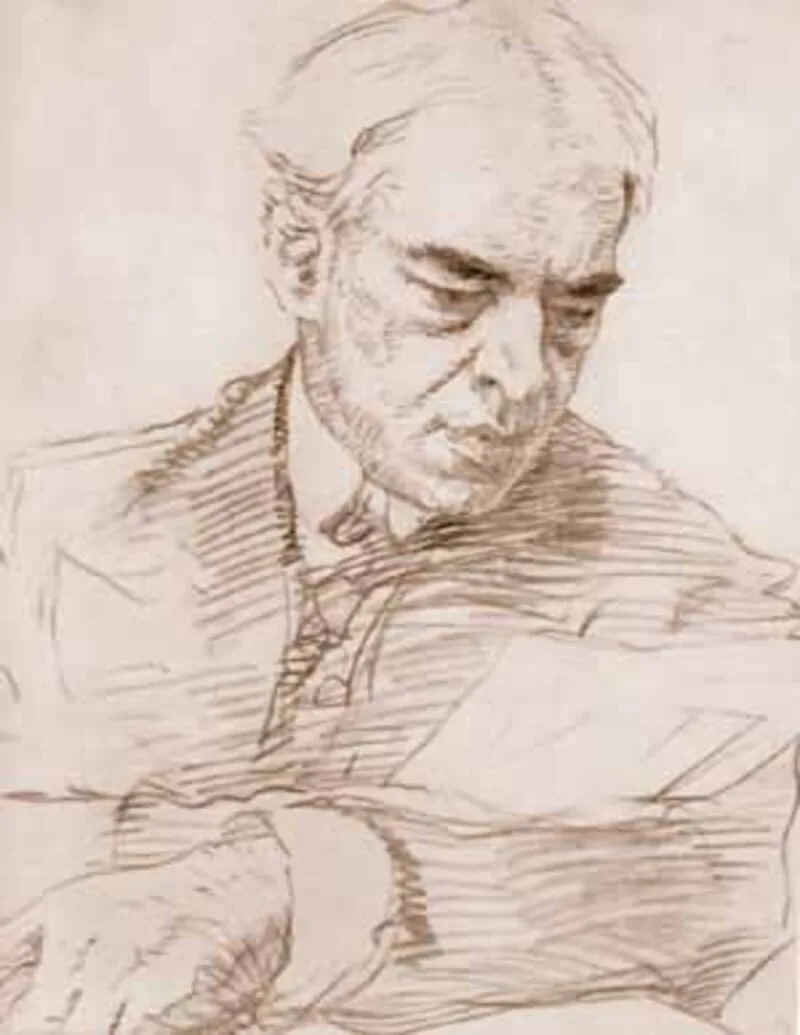 Portrait de Constantin Stanislavski par Valentin Serov, fondateur de la m&eacute;thode Stanislavski