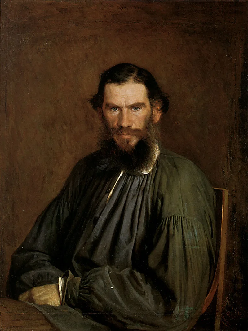 Portrait de L&eacute;on Tolsto&iuml; par Ivan Kramsko&iuml; (1873), l'un des plus c&eacute;l&egrave;bres portraits de l'&eacute;crivain russe