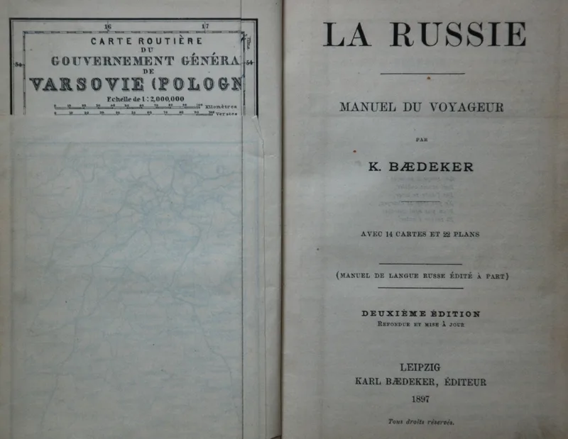Couverture du guide Baedeker de la Russie