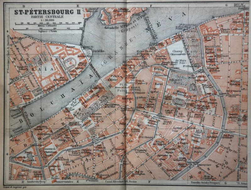 Planche cartographique du guide Baedeker 1897
