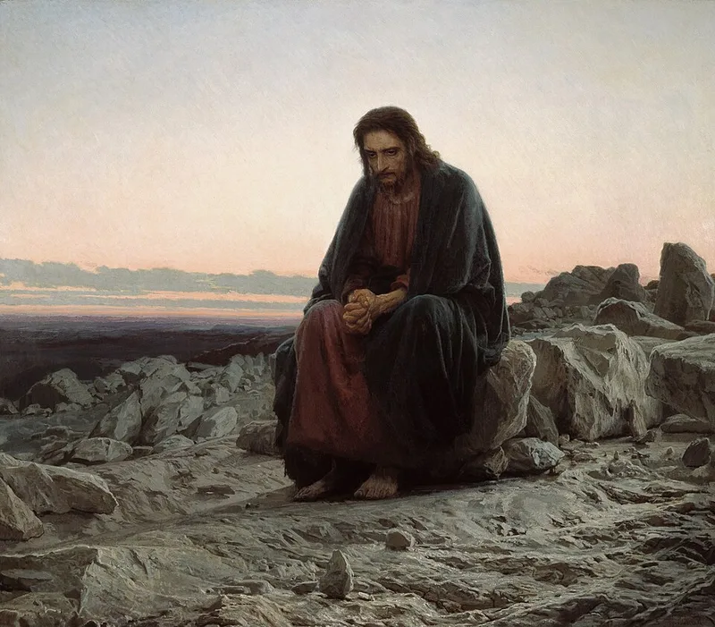 Le Christ au d&eacute;sert par Ivan Kramsko&iuml; (1872)